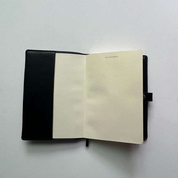 All Saints Black Leather Notebook - Picture 2 of 8